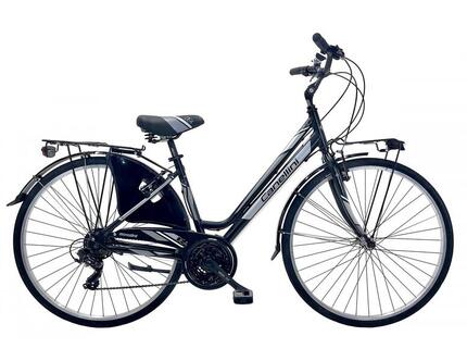 Vélo de ville DEA femme - Aluminium blanc/fuchsia 28