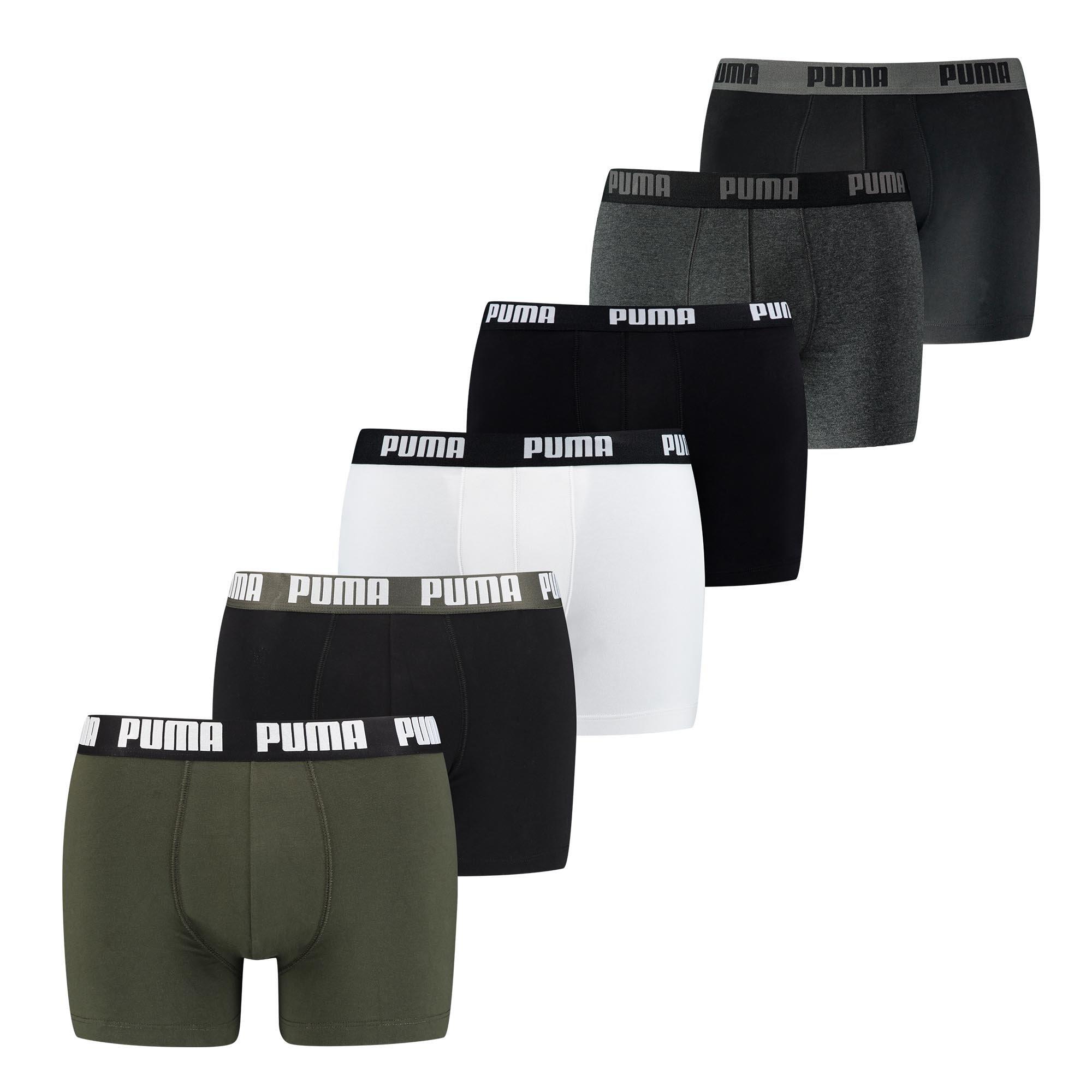 PUMA Boxershort Herren 6er Pack Figurbetont-Basic Boxer