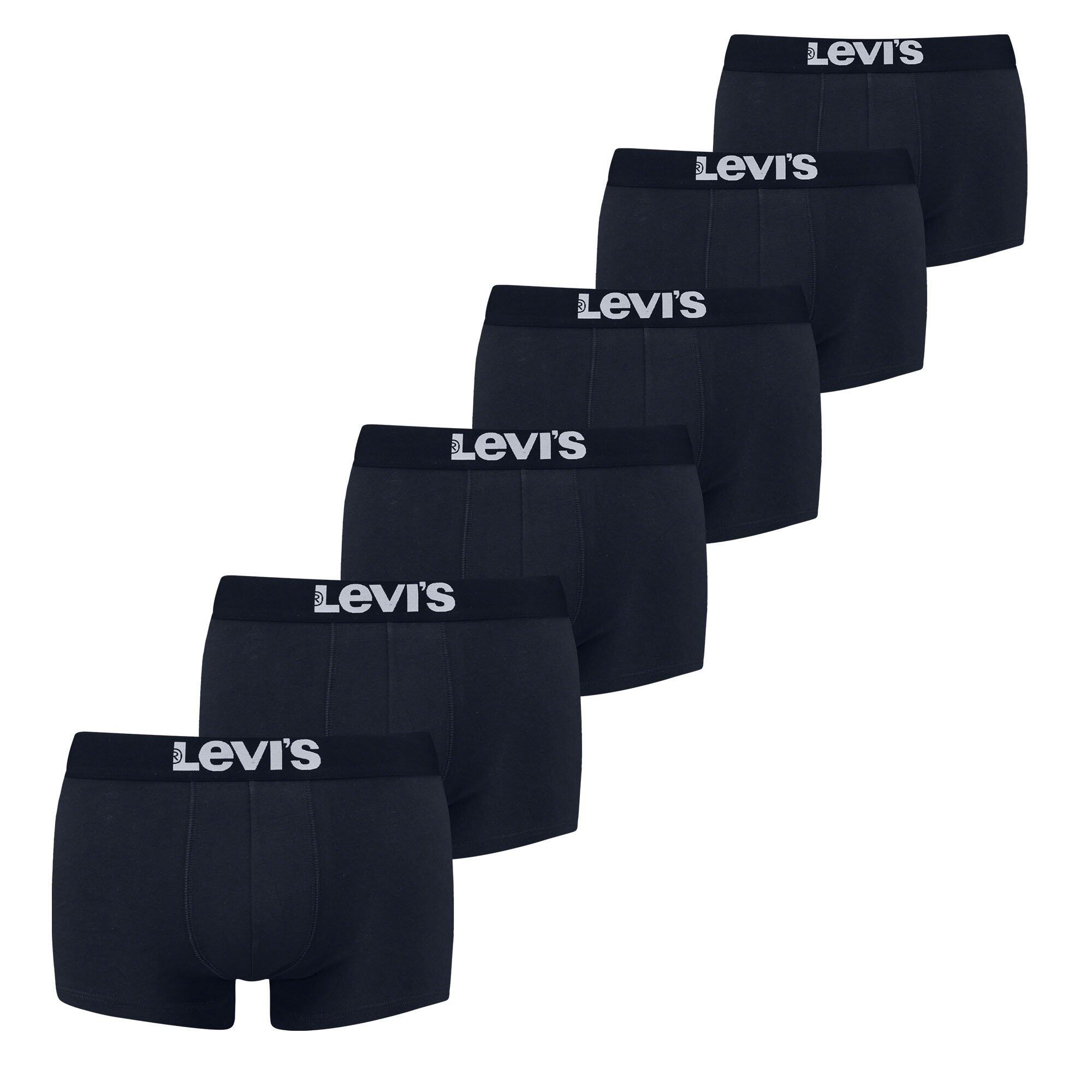 LEVI'S Boxershort Herren 6er Pack Stretch-SOLID BASIC TRUNK ORG CO 6P ECOM