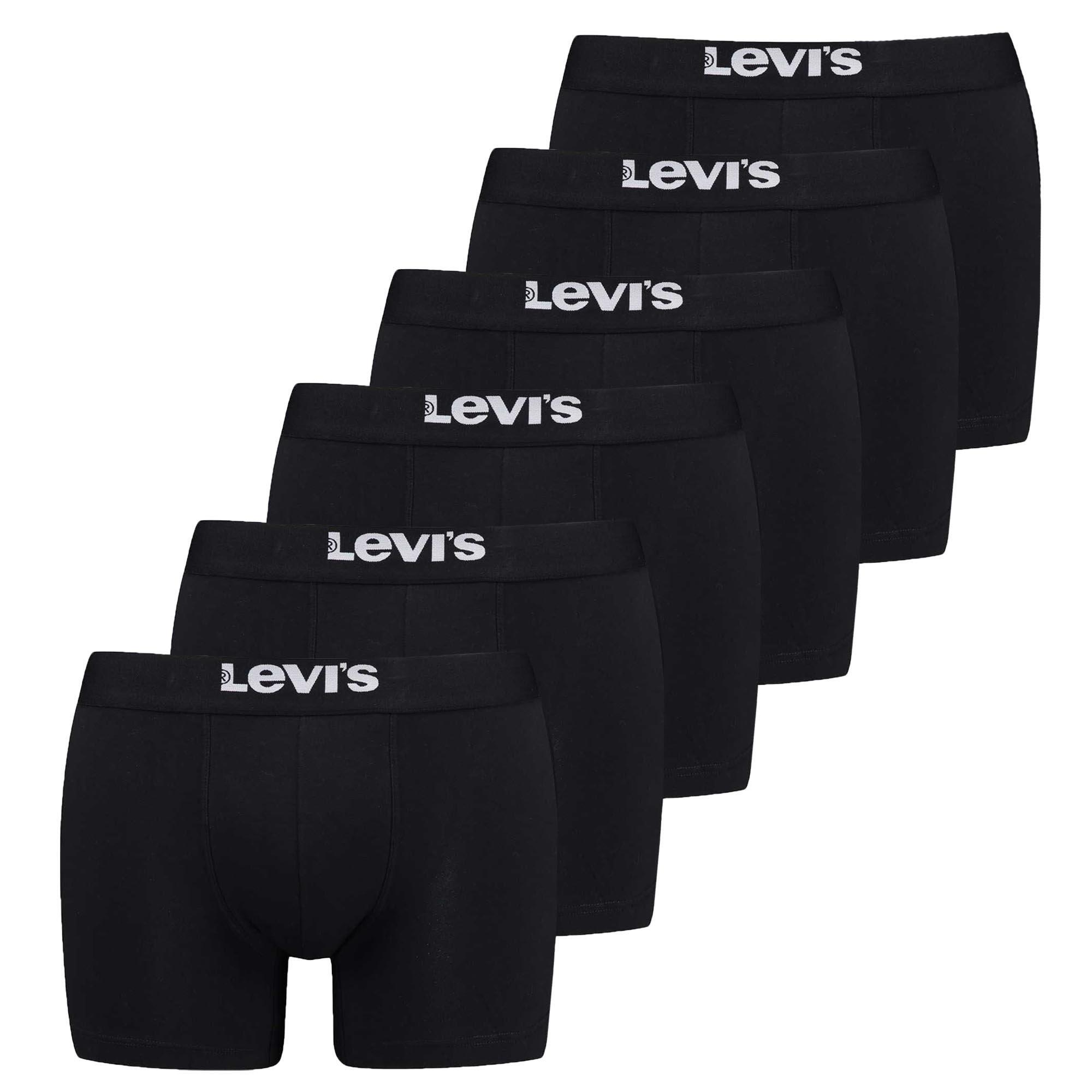 LEVI'S Boxershort Herren 6er Pack Stretch-SOLID BASIC BOXER BRIEF ORG CO 6P ECOM