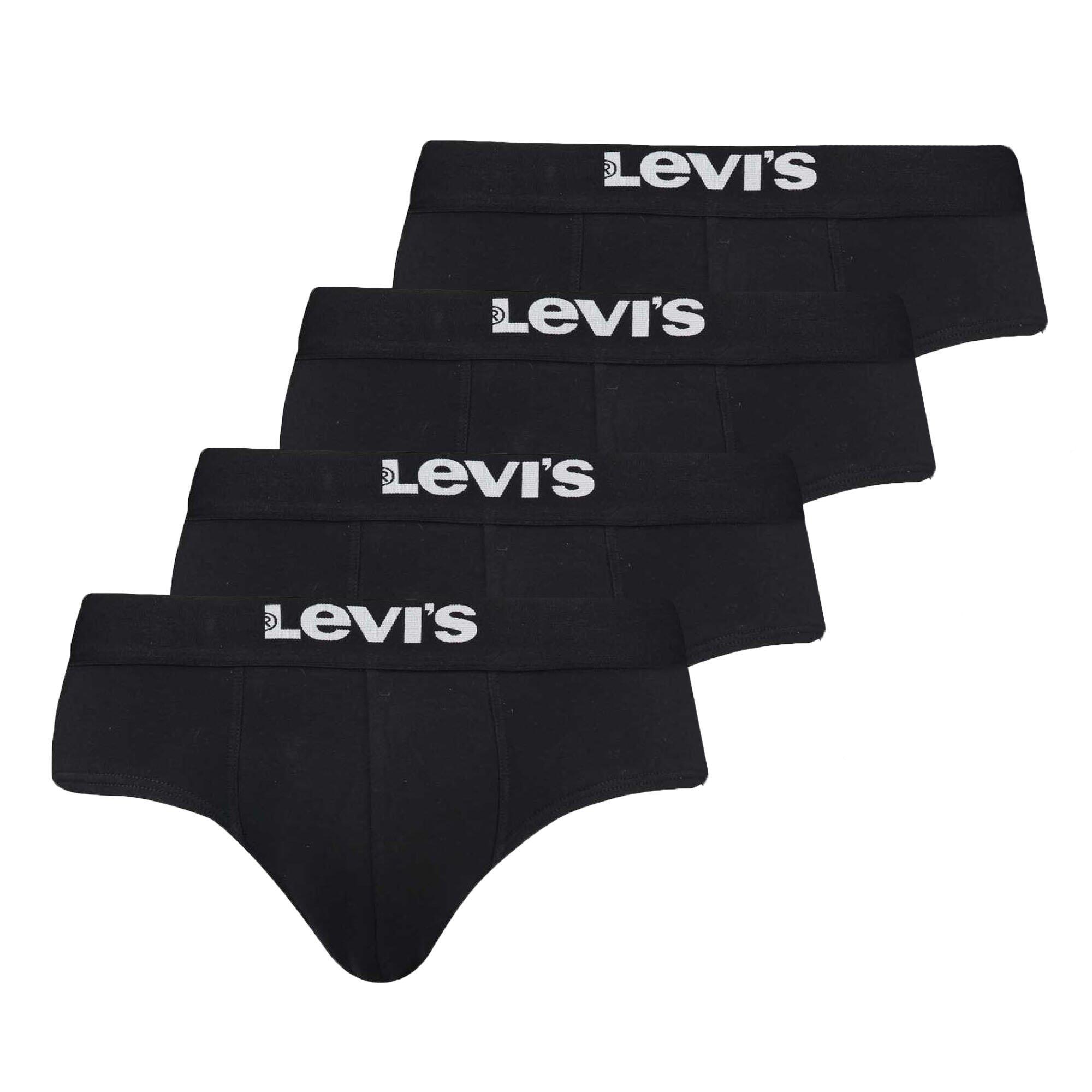 LEVI'S Slip Herren 4er Pack Stretch-SOLID BASIC BRIEF ORG CO 4P ECOM