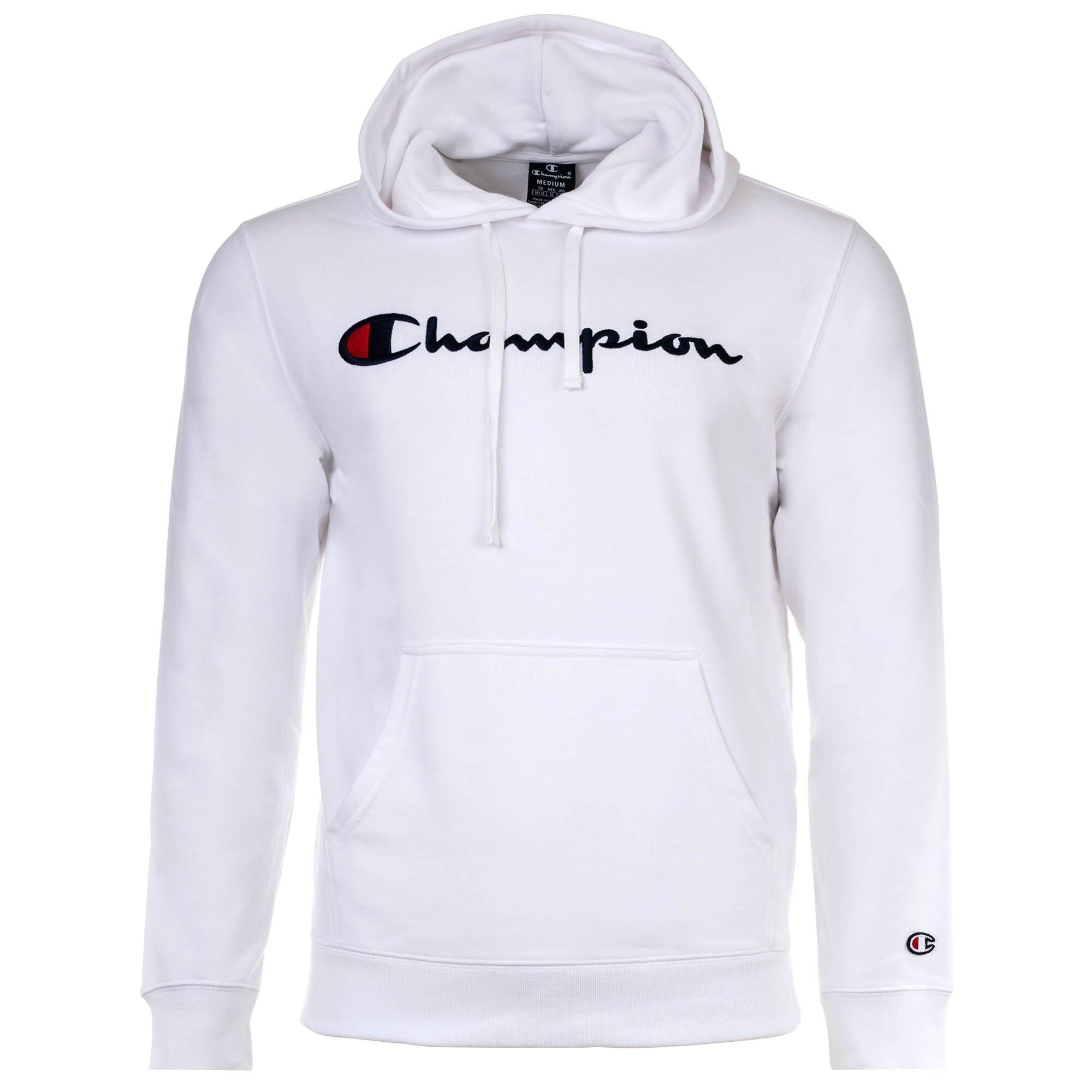 Champion - Sweat-shirt Hommes Coupe Ample-hooded Sweatshirt - Sweat-shirt - Blanc - Decathlon