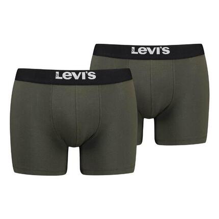 Levi's Solid Herren Boxershorts Unterwäsche aus Bio-Baumwolle im 2er Pack