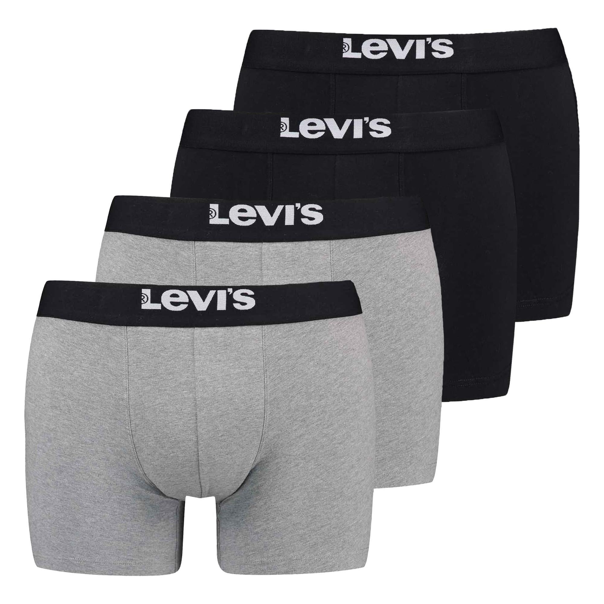 LEVI'S Boxershort Herren 4er Pack Stretch-SOLID BASIC BOXER BRIEF ORG CO 4P ECOM