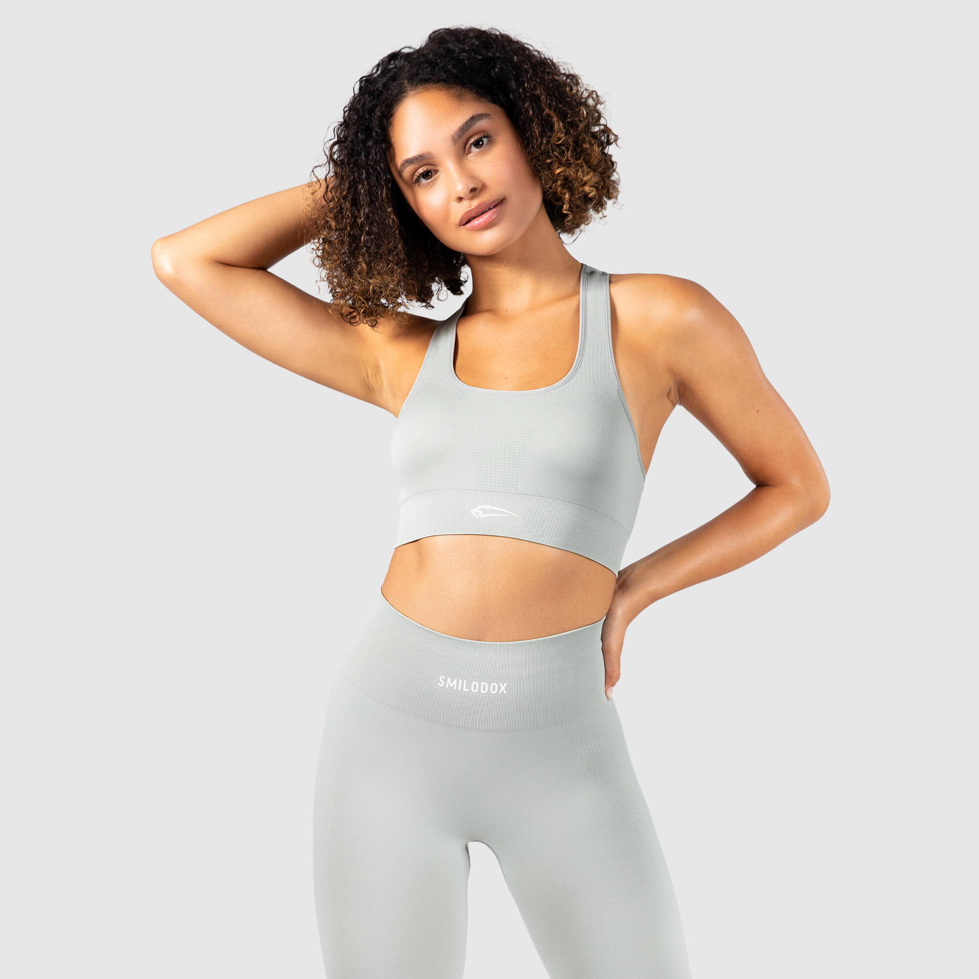 SMILODOX Damen Sport BH Liesa Grau