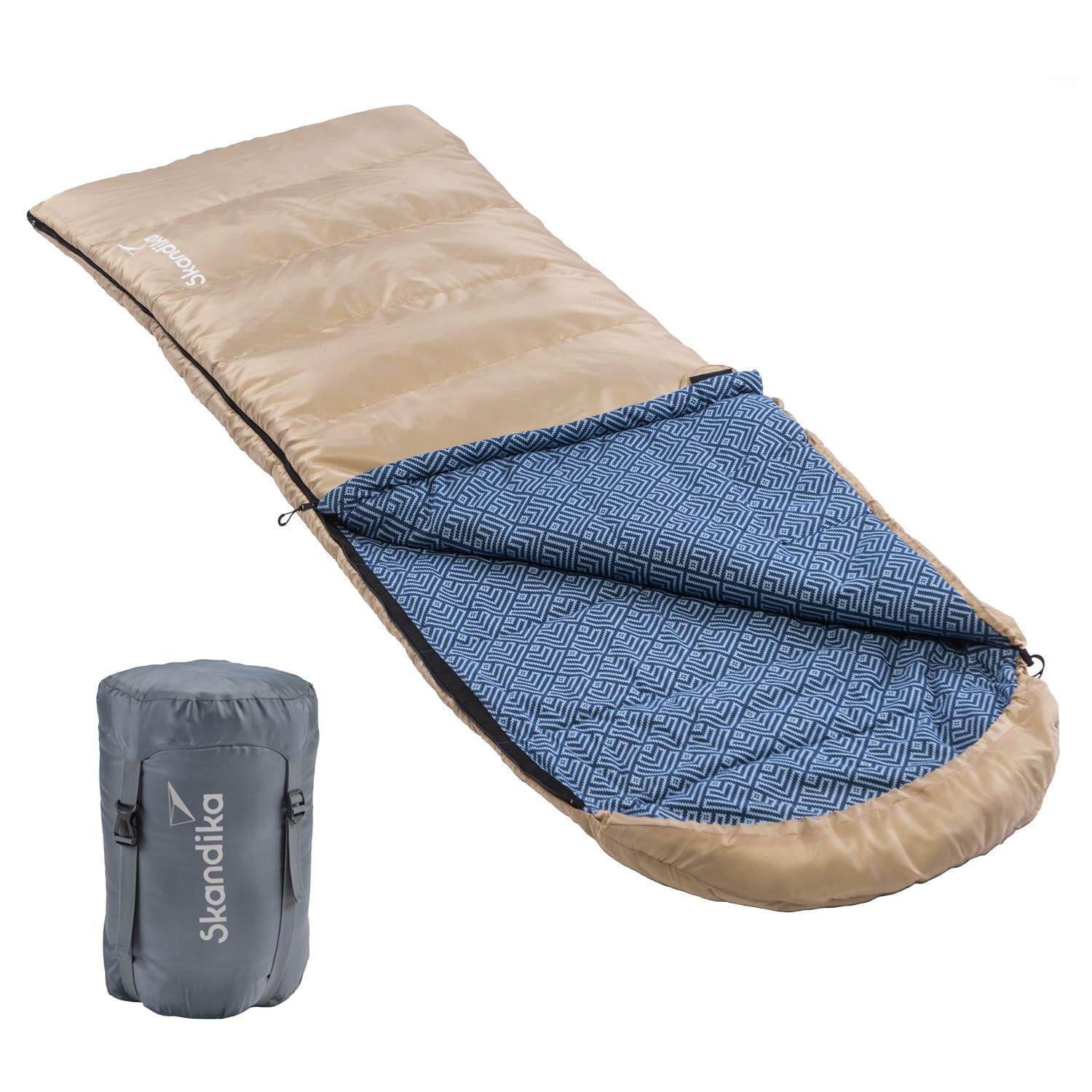 Skandika - Sac De Couchage Dundee - 220x80cm - Camping - 3 Saisons - Jumelable - Zip Gauche - Sac De Couchage - Beige - Taille Unique - Decathlon