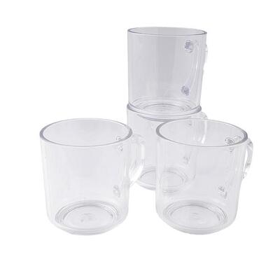 Mok polycbonaat 4 stuks 330 ml bekers