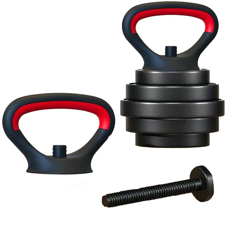 Set gantera/haltera Orion negru/rosu, greutate 30 kg