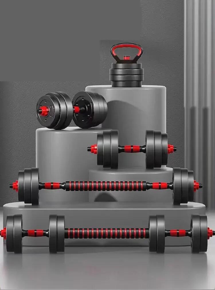 Set gantera/haltera Orion negru/rosu, greutate 30 kg 4/6