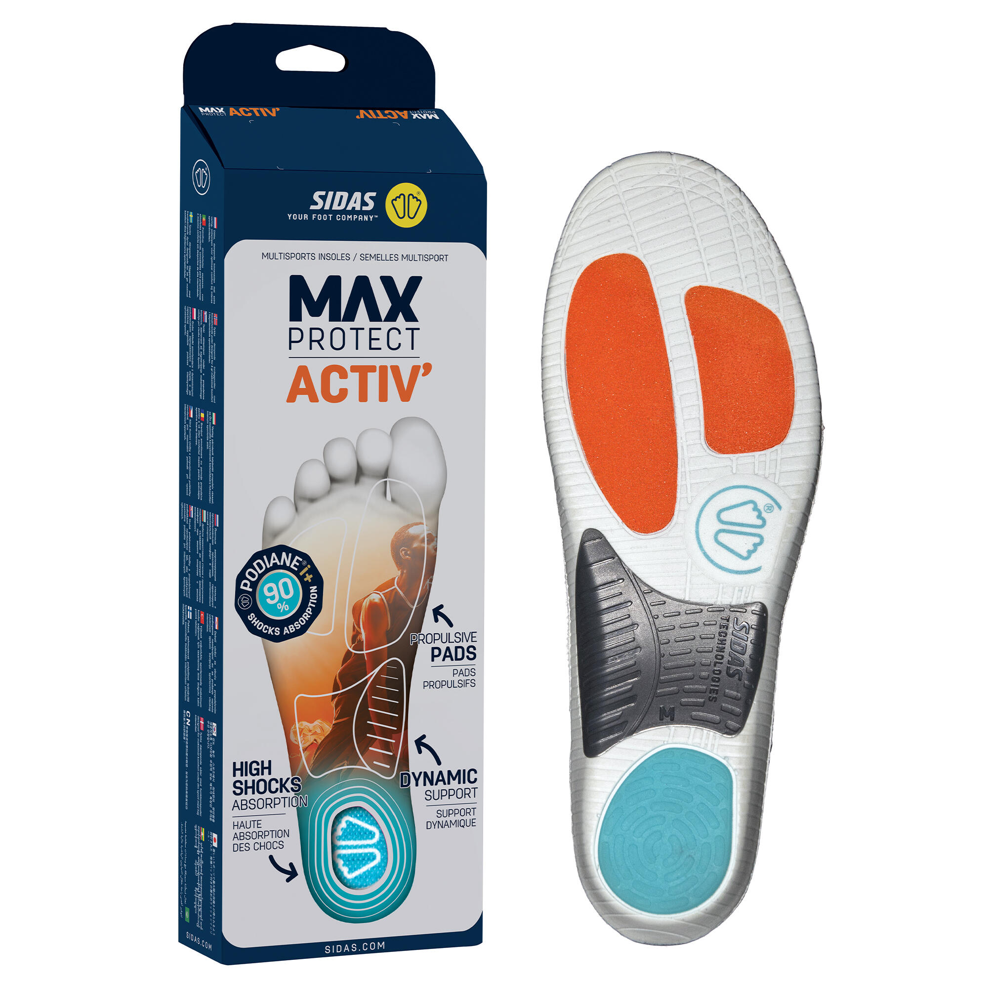 Multi-sport insoles designed for greater dynamism - Max Protect Activ