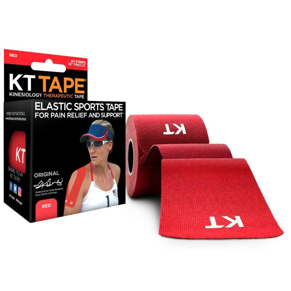 Kt Tape - Bande De Kinésiologie Prédécoupé Coton Kt Tape Original - Bande De Kinésiologie - Rouge - Taille Unique - Decathlon
