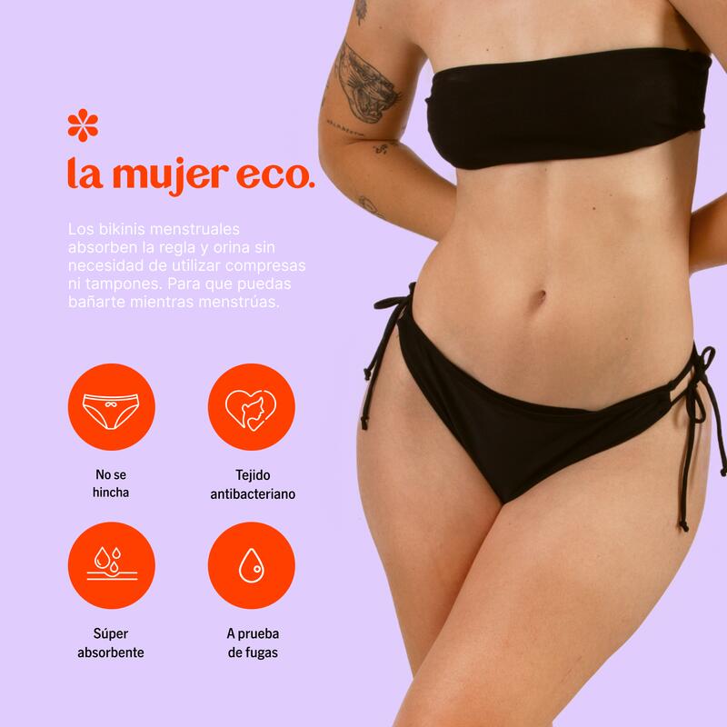 Bikini Menstrual Brasileño con nudo Ecowoman Flujo Moderado