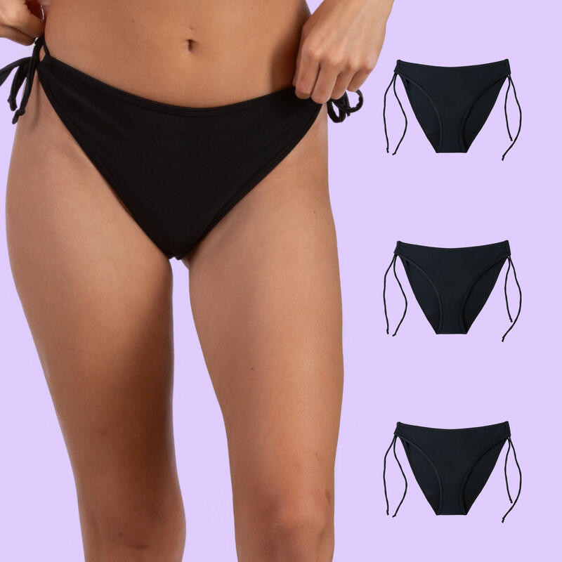 Pack 3 Bragas Bikini Menstrual Brasileño Niña Flujo moderado