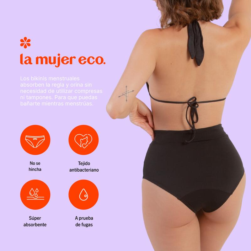 Bikini Menstrual Tiro Alto Flujo Moderado Ecowoman