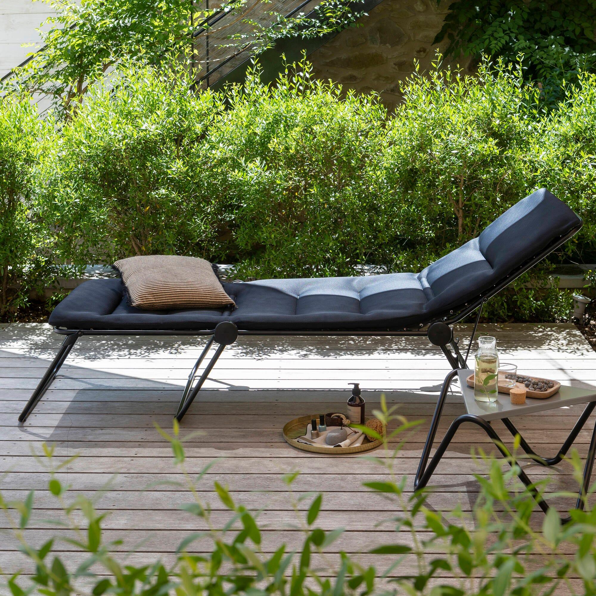 Gepolsterte Klappbare Sonnenliege - Siesta L - Schwarz - Lafuma Mobilier 4/5