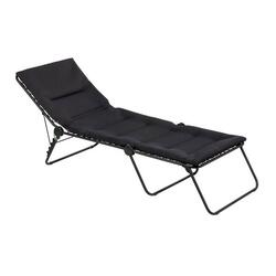 Lit de soleil pliant matelassé - SIESTA L - Noir - Lafuma Mobilier