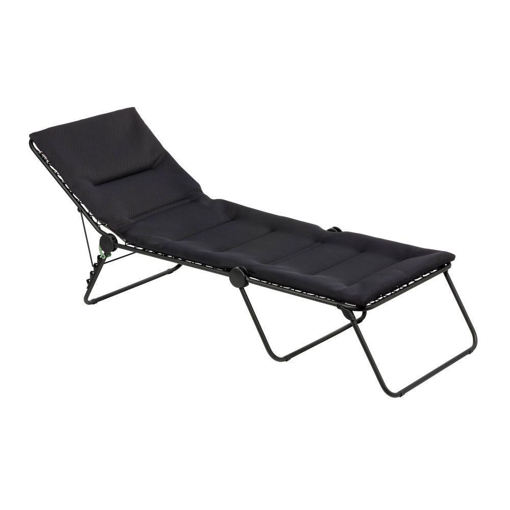 Gepolsterte Klappbare Sonnenliege - Siesta L - Schwarz - Lafuma Mobilier 1/5