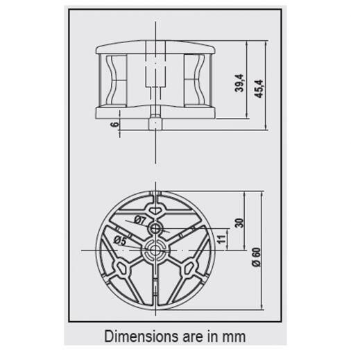 FOS LED 12 luzes de navegação montagem horizontal - LALIZAS 3/3