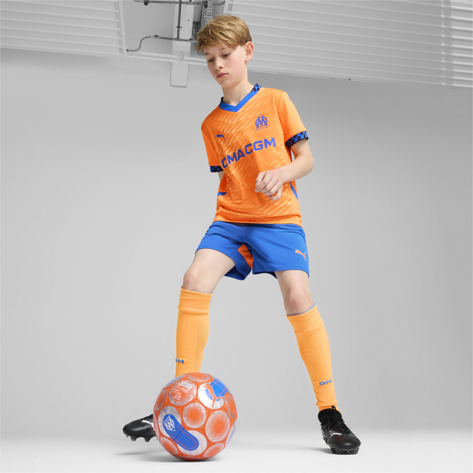 Puma OLYMPIQUE DE MARSEILLE - Squadra - Persian Bluepuma White Team Aqua Rickie Orange Pu142e1kh K11