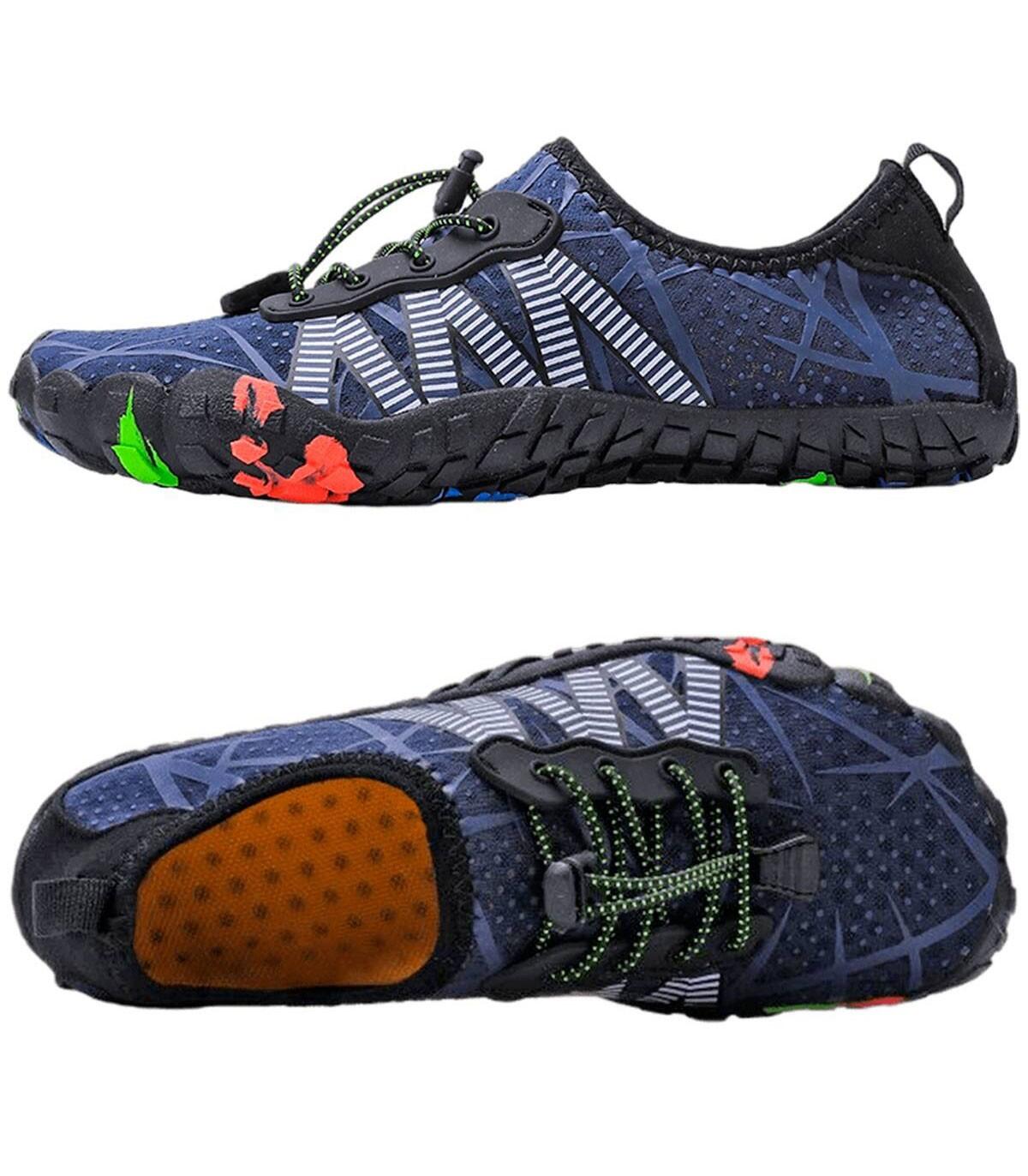 Chaussures Aquatiques Néoprène Femme Sport Deluxe Kayak SUP T.37 Bleu-Blanc 2/6