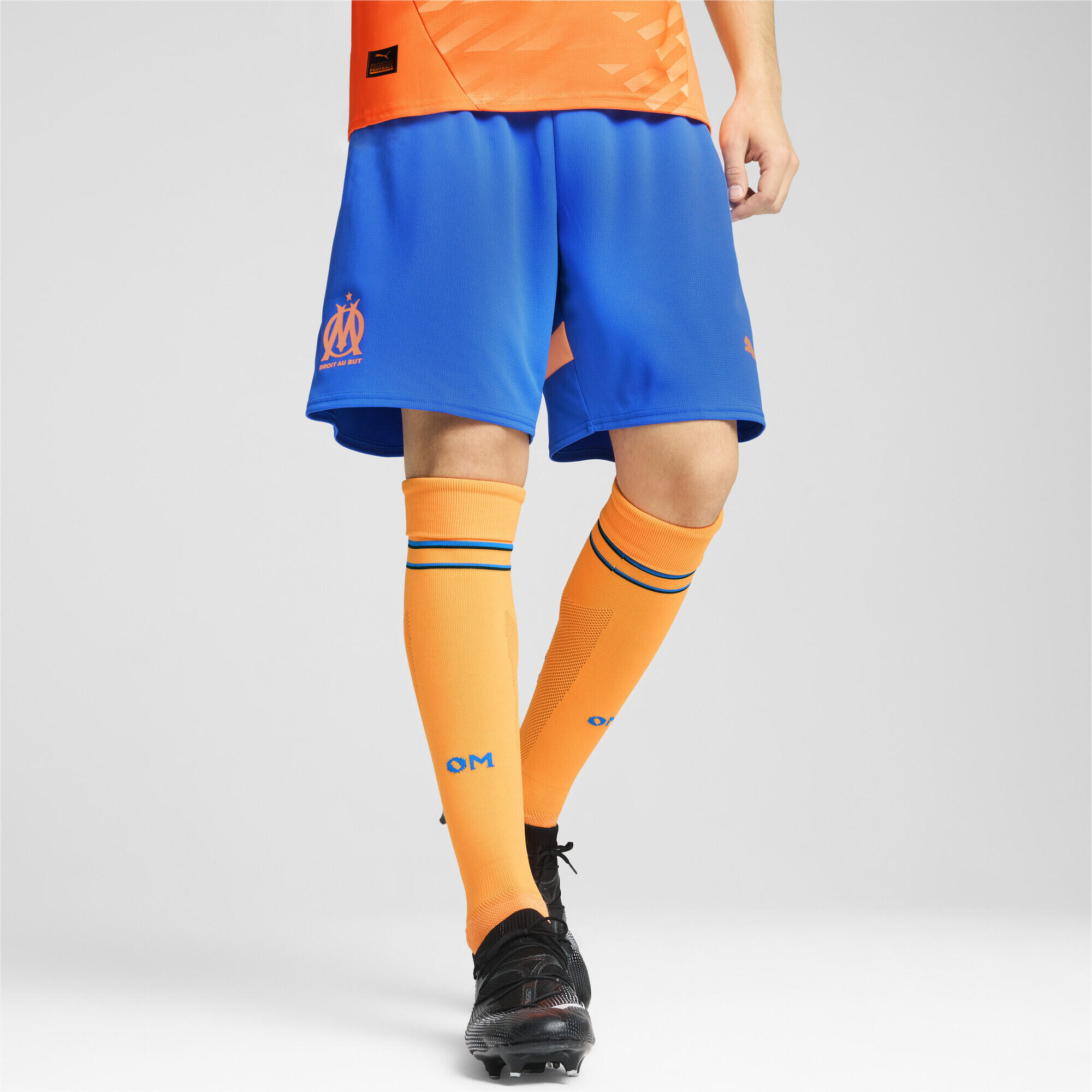 Shorts Olympique de Marseille 24/25 da uomo PUMA Racing Blue Fluro Orange Pes 6/7
