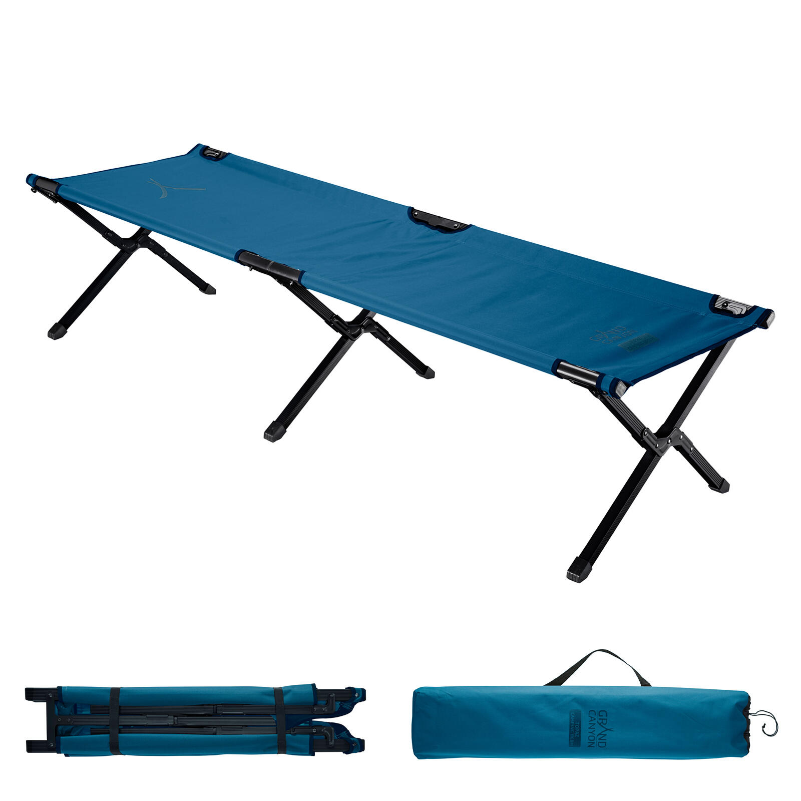 Alu Feldbett Topaz Camping Liege Gäste Klapp Bett Groß 150 kg M 2/7