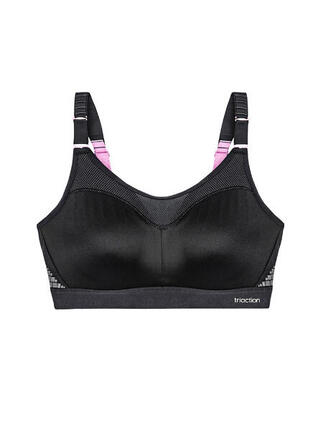 Sport-BH maximaler Halt Damen - Triaction Control Lite schwarz