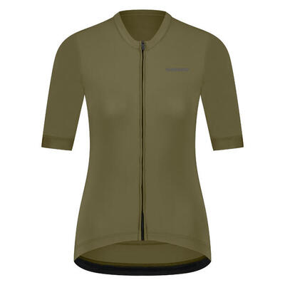 Kurzarm- fahrradtrikot vrouw futuro. donkere aarde