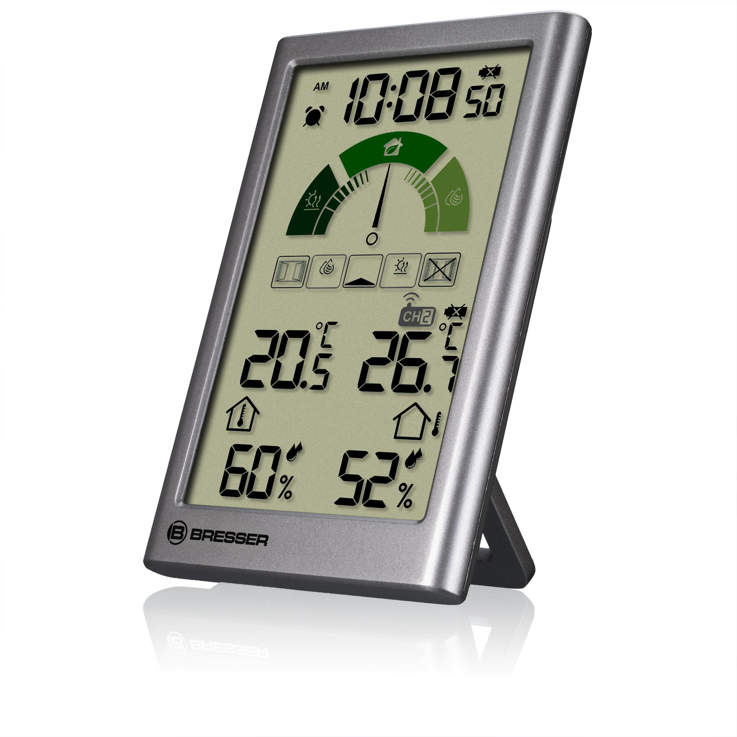 BRESSER Thermo-Hygromètre avec recommandation de ventilation VentAir V 4/7