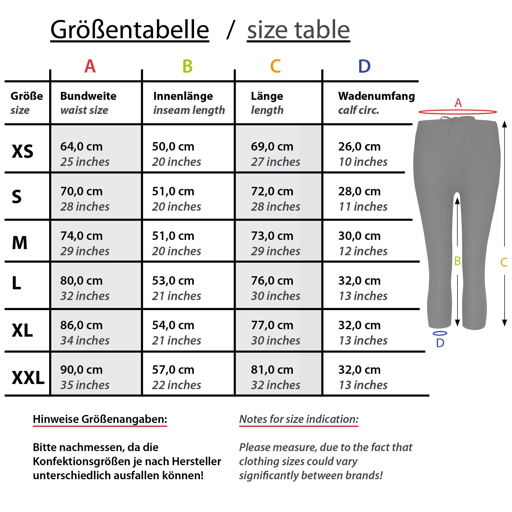 Damen 3/4 Laufhose Capri Hoher Bund, Atmungsaktiv, mit  Handytasche-schwarz 7/7