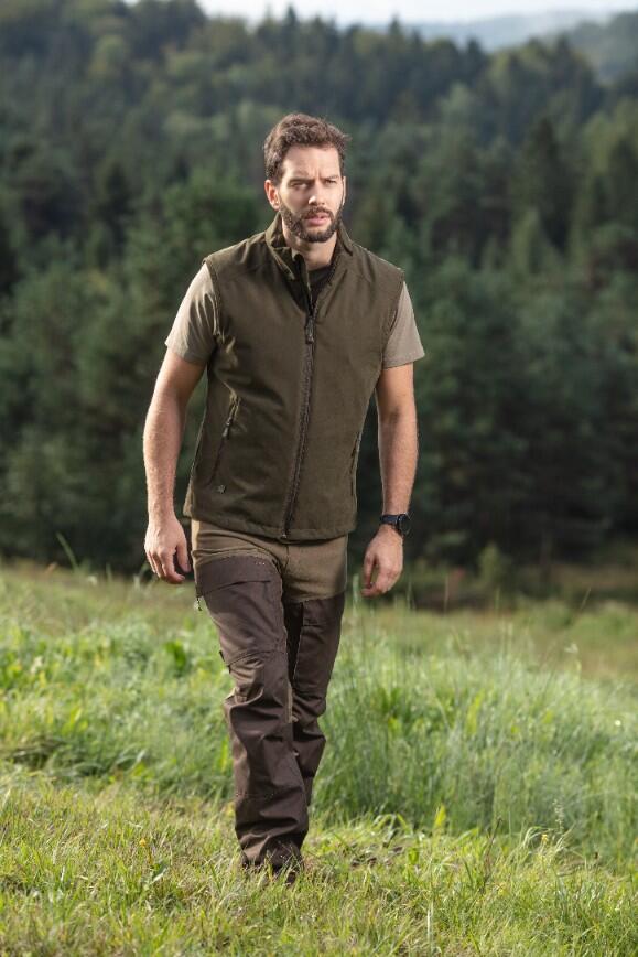 Pantalon de chasse homme Tagart 4Track marron en matériau résistant 5/6