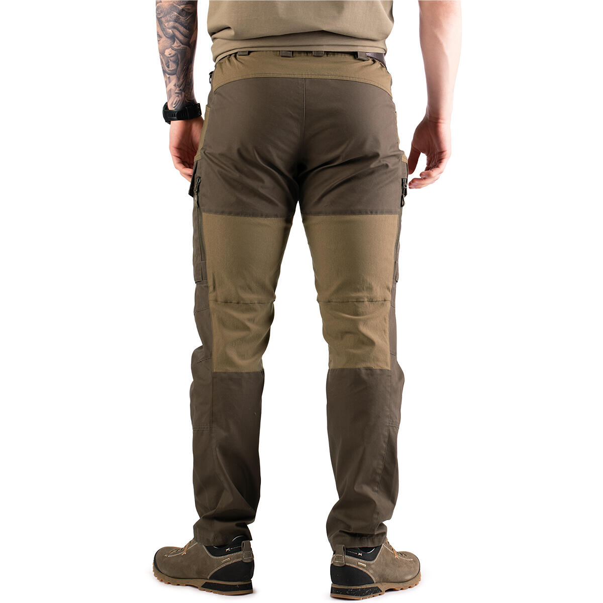 Pantalon de chasse homme Tagart 4Track marron en matériau résistant 4/6