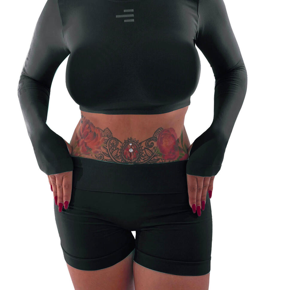 Szorty damskie Fitness, czarny