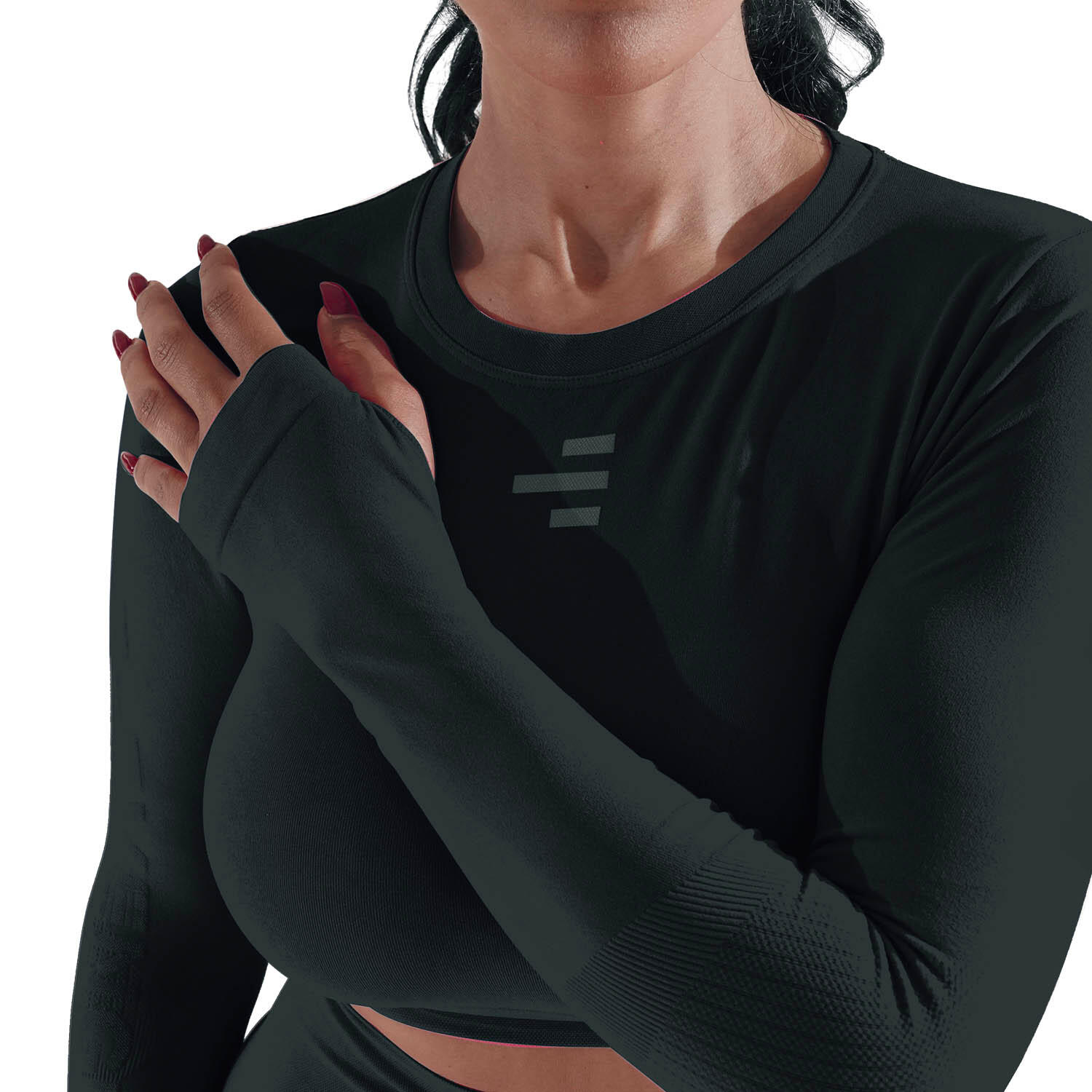 R-evenge - Pull Technique À Manches Longues Pour Femmes - T-shirt Manches Longues - Noir - 38 S - Decathlon