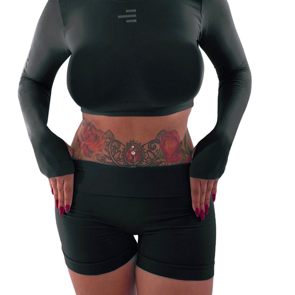 Szorty damskie Fitness, czarny