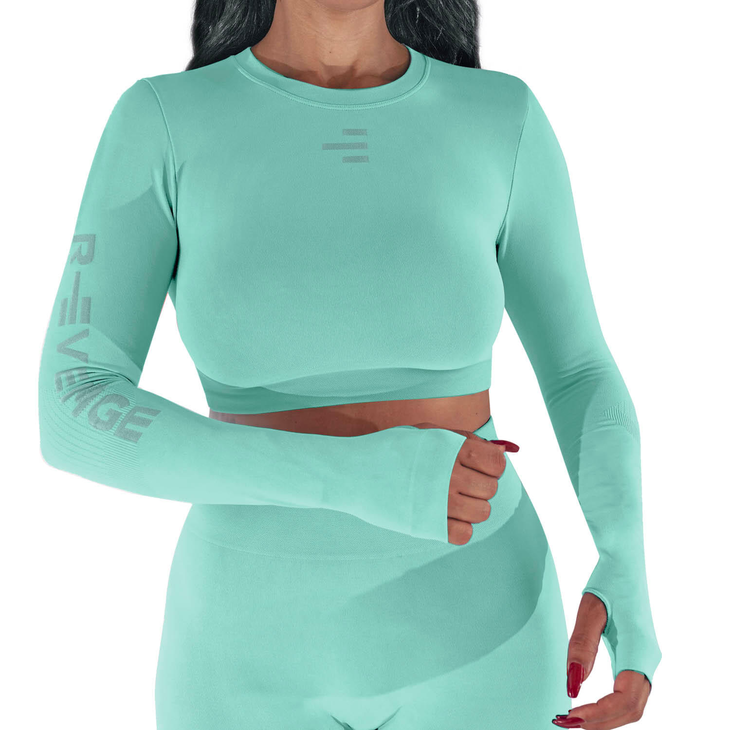 Technisch dameshirt met lange mouwen voor alle fitness- en outdoor-activiteiten 2/4