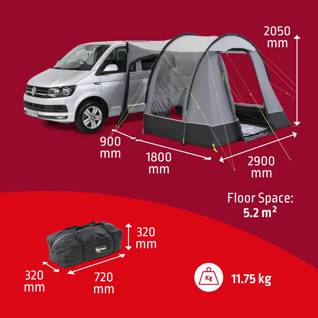 Kampa Trip Air Drive-Away Campervan Awning 6/6