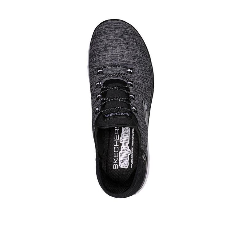 Zapatillas Deportivas Caminar Mujer Skechers 149937_BKW Negras con Cordones