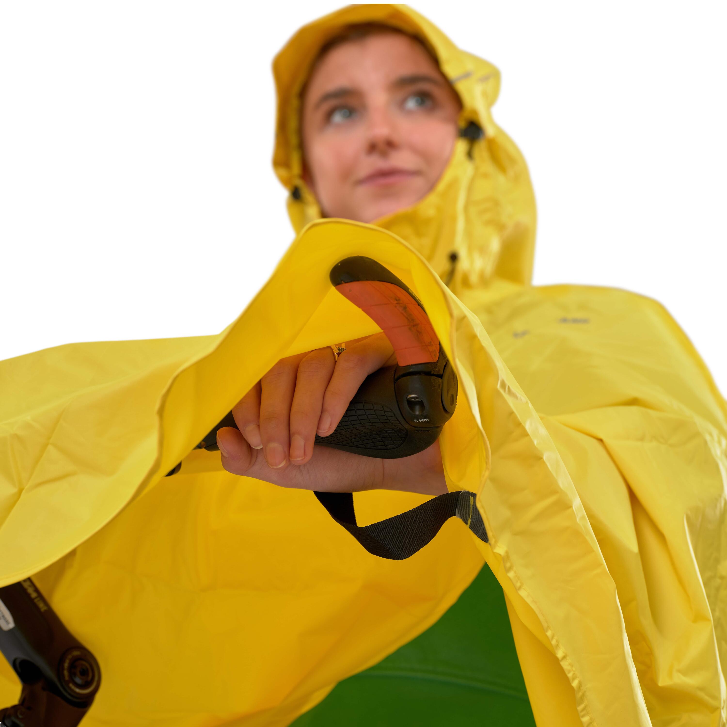 Poncho de ciclismo LOWLAND 100% impermeable (10.000mm) 2/3