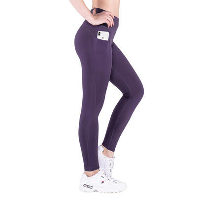 Damen lange Laufhose-Hoher Bund. Atmungsaktiv. mit Handytasche-Cosmo