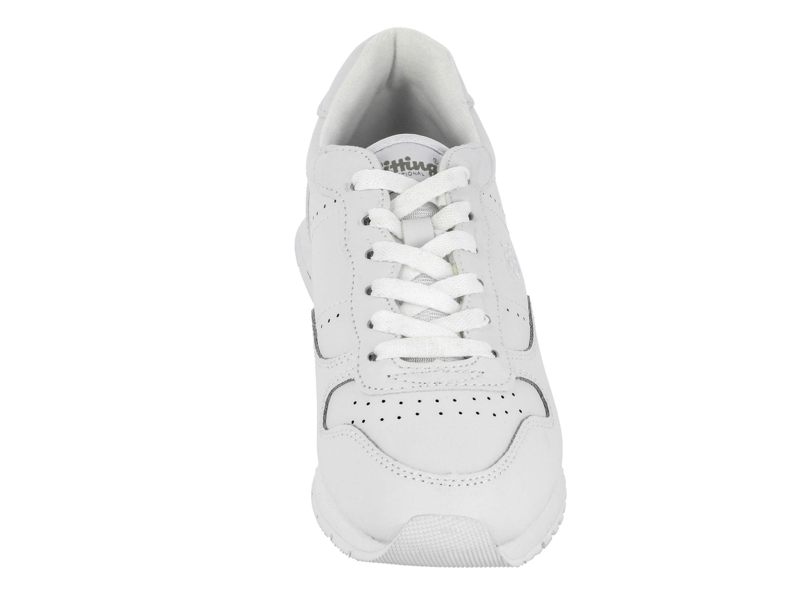 Chaussures - course - cuir, 3 scratchs, semelle amovible - blanc 3/6
