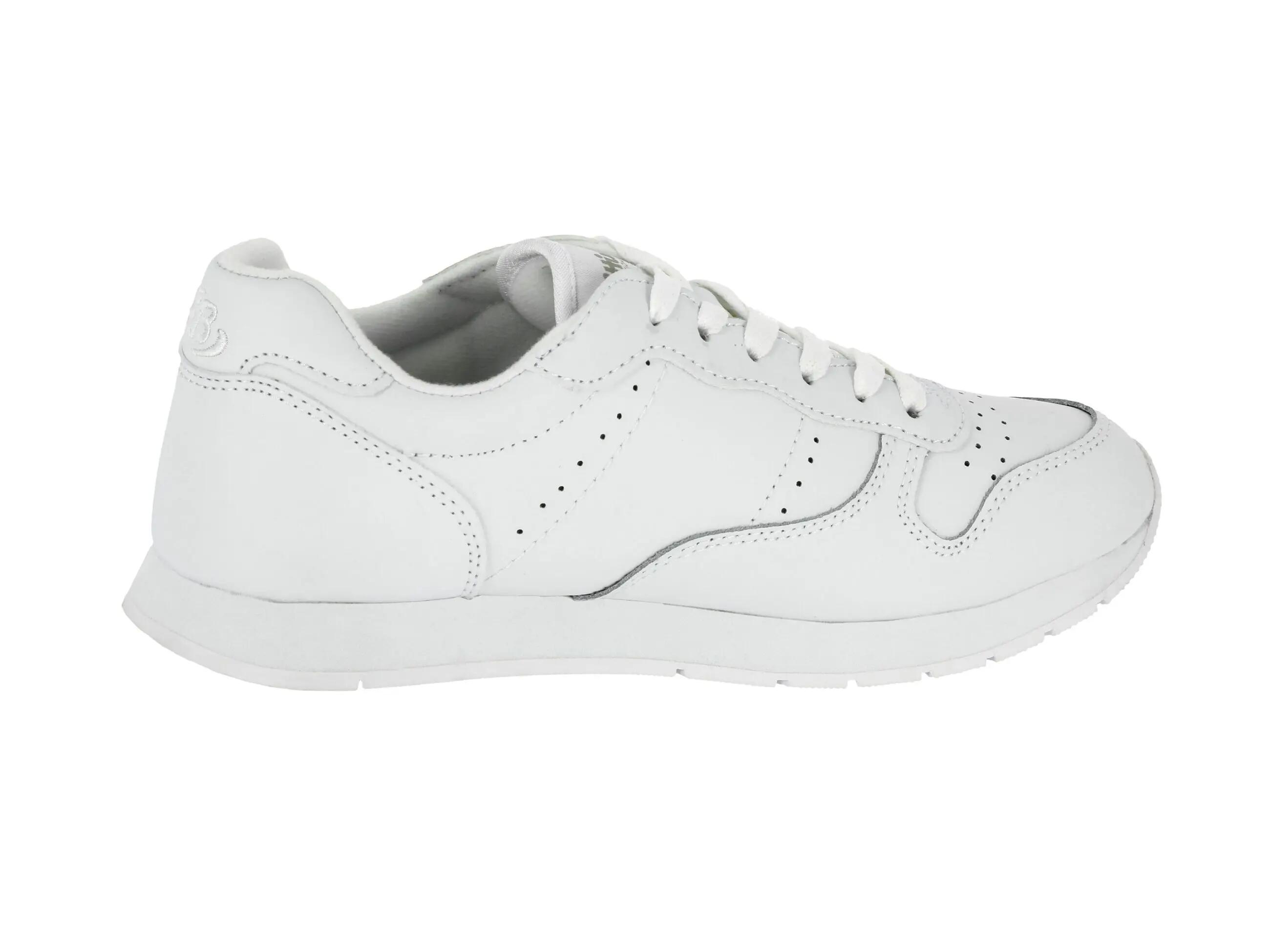 Chaussures - course - cuir, 3 scratchs, semelle amovible - blanc 4/6