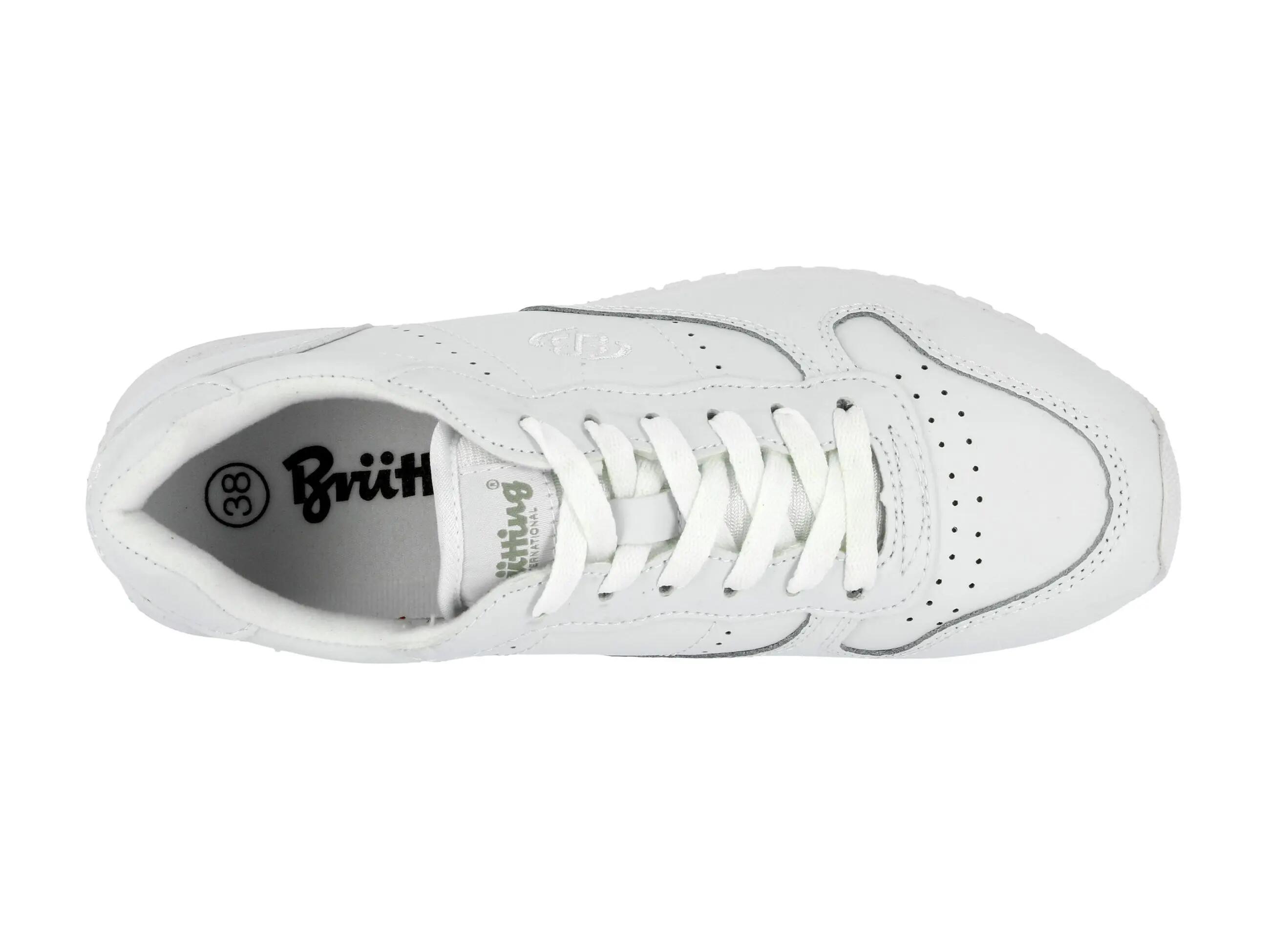 Chaussures - course - cuir, 3 scratchs, semelle amovible - blanc 5/6