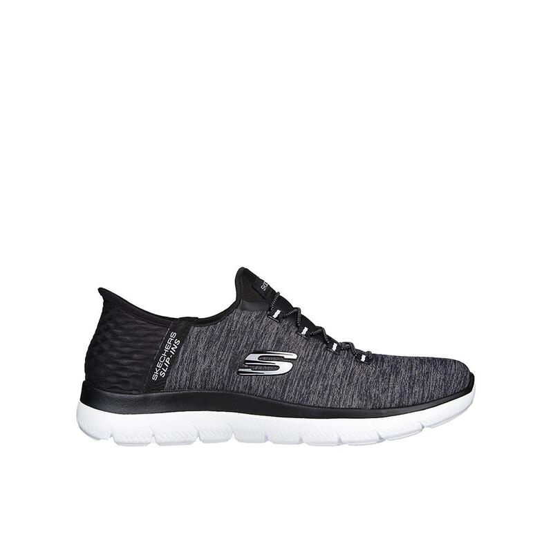 Zapatillas Deportivas Caminar Mujer Skechers 149937_BKW Negras con Cordones