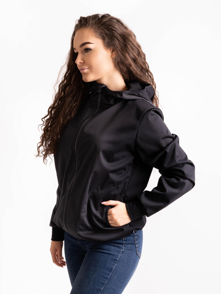 Damska kurtka softshell bez izolacji stretch Basic, czarny