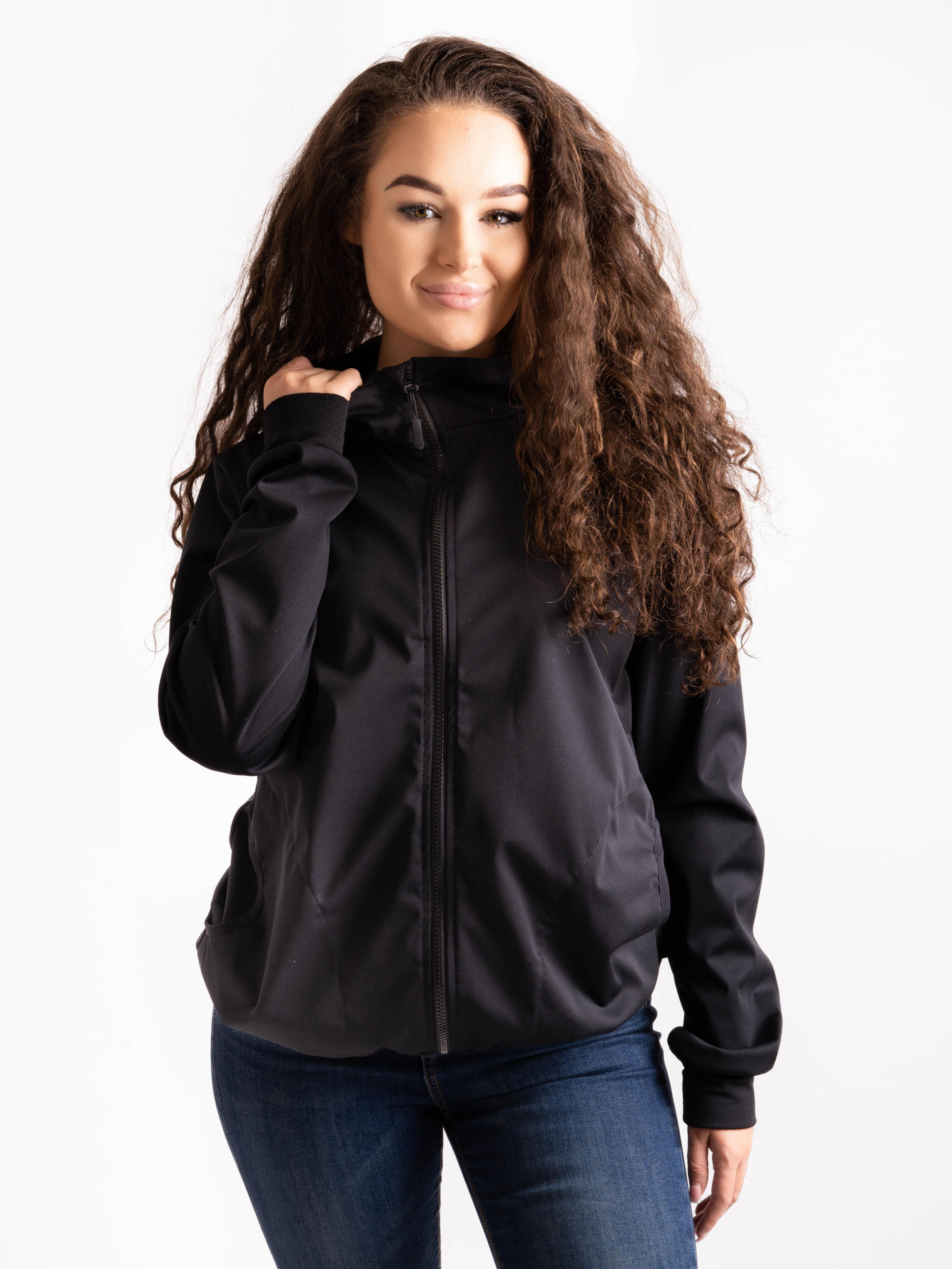 Damska kurtka softshell bez izolacji stretch Basic, czarny