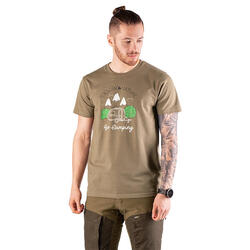 T-shirt de chasse homme Tagart FNT Camp Beige avec imprimé