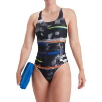 Strój Kąpielowy Speedo Digital Powerback – Czarno-biały/niebieski – Rozmiar 28 4/6