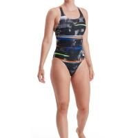 Speedo Maillot de bain une pièce pour femme avec dos numérique gainé -