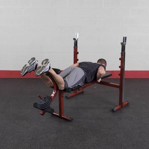 Banc d'haltères - Pliable - BFOB10 - avec Leg trainer